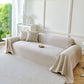 Cooling Ice Silk Soft Sofa Cover Blanket, Woven Geometric Textured Modern Couch Cover