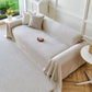 Cooling Ice Silk Soft Sofa Cover Blanket, Woven Geometric Textured Modern Couch Cover