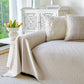 Cooling Ice Silk Soft Sofa Cover Blanket, Woven Geometric Textured Modern Couch Cover