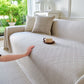 Cooling Ice Silk Soft Sofa Cover Blanket, Woven Geometric Textured Modern Couch Cover