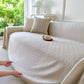 Cooling Ice Silk Soft Sofa Cover Blanket, Woven Geometric Textured Modern Couch Cover