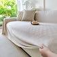Cooling Ice Silk Soft Sofa Cover Blanket, Woven Geometric Textured Modern Couch Cover