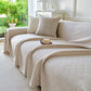Cooling Ice Silk Soft Sofa Cover Blanket, Woven Geometric Textured Modern Couch Cover