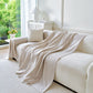 Cooling Ice Silk Soft Sofa Cover Blanket, Woven Geometric Textured Modern Couch Cover