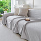 Cooling Ice Silk Soft Sofa Cover Blanket, Woven Geometric Textured Modern Couch Cover