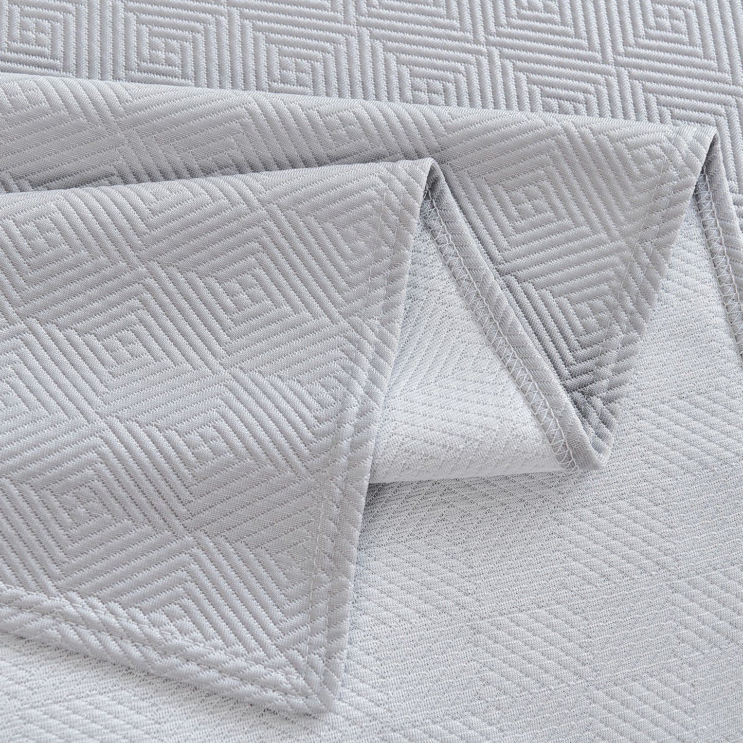 Cooling Ice Silk Soft Sofa Cover Blanket, Woven Geometric Textured Modern Couch Cover