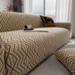 Modern Geometric Jacquard Sofa Slipcover, High Stretch 1-Piece Textured Couch Cover