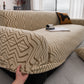 Modern Geometric Jacquard Sofa Slipcover, High Stretch 1-Piece Textured Couch Cover