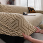 Modern Geometric Jacquard Sofa Slipcover, High Stretch 1-Piece Textured Couch Cover