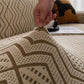 Modern Geometric Jacquard Sofa Slipcover, High Stretch 1-Piece Textured Couch Cover