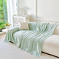 Cooling Ice Silk Soft Sofa Cover Blanket, Woven Geometric Textured Modern Couch Cover