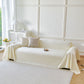 Cooling Ice Silk Soft Sofa Cover Blanket, Woven Geometric Textured Modern Couch Cover