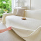 Cooling Ice Silk Soft Sofa Cover Blanket, Woven Geometric Textured Modern Couch Cover