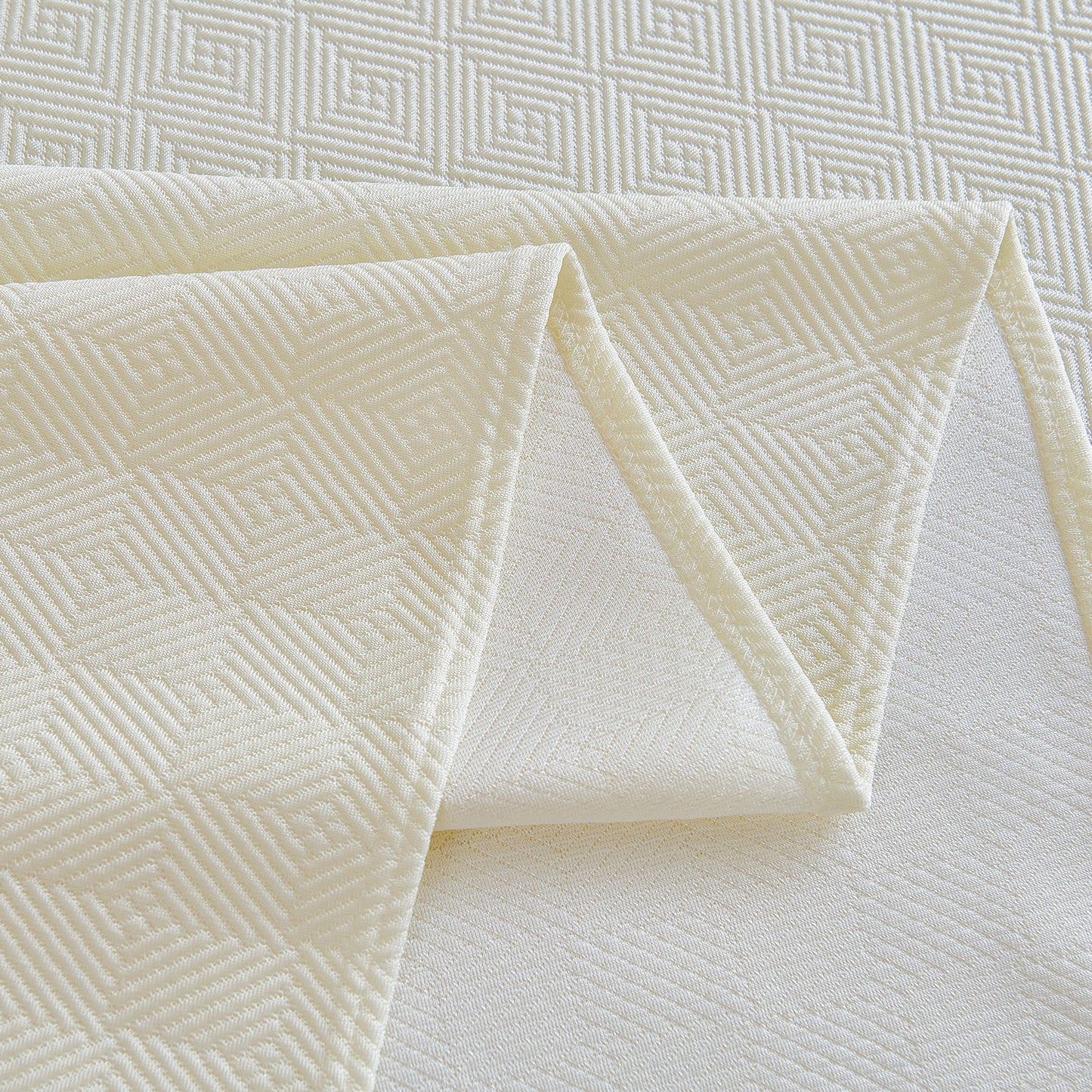 Cooling Ice Silk Soft Sofa Cover Blanket, Woven Geometric Textured Modern Couch Cover