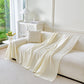 Cooling Ice Silk Soft Sofa Cover Blanket, Woven Geometric Textured Modern Couch Cover