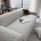 Modern Geometric Jacquard Sofa Slipcover, High Stretch 1-Piece Textured Couch Cover