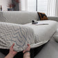 Modern Geometric Jacquard Sofa Slipcover, High Stretch 1-Piece Textured Couch Cover