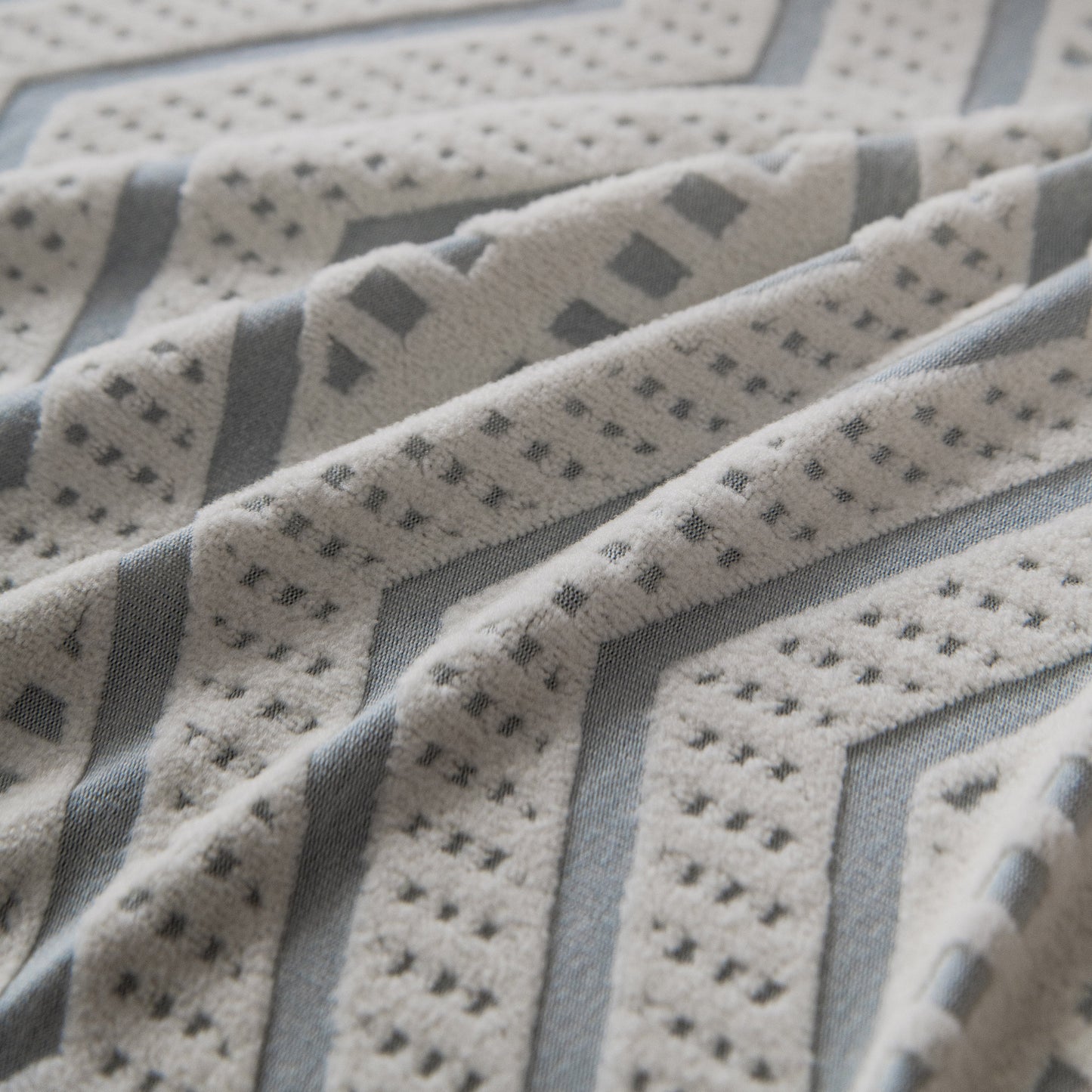 Modern Geometric Jacquard Sofa Slipcover, High Stretch 1-Piece Textured Couch Cover