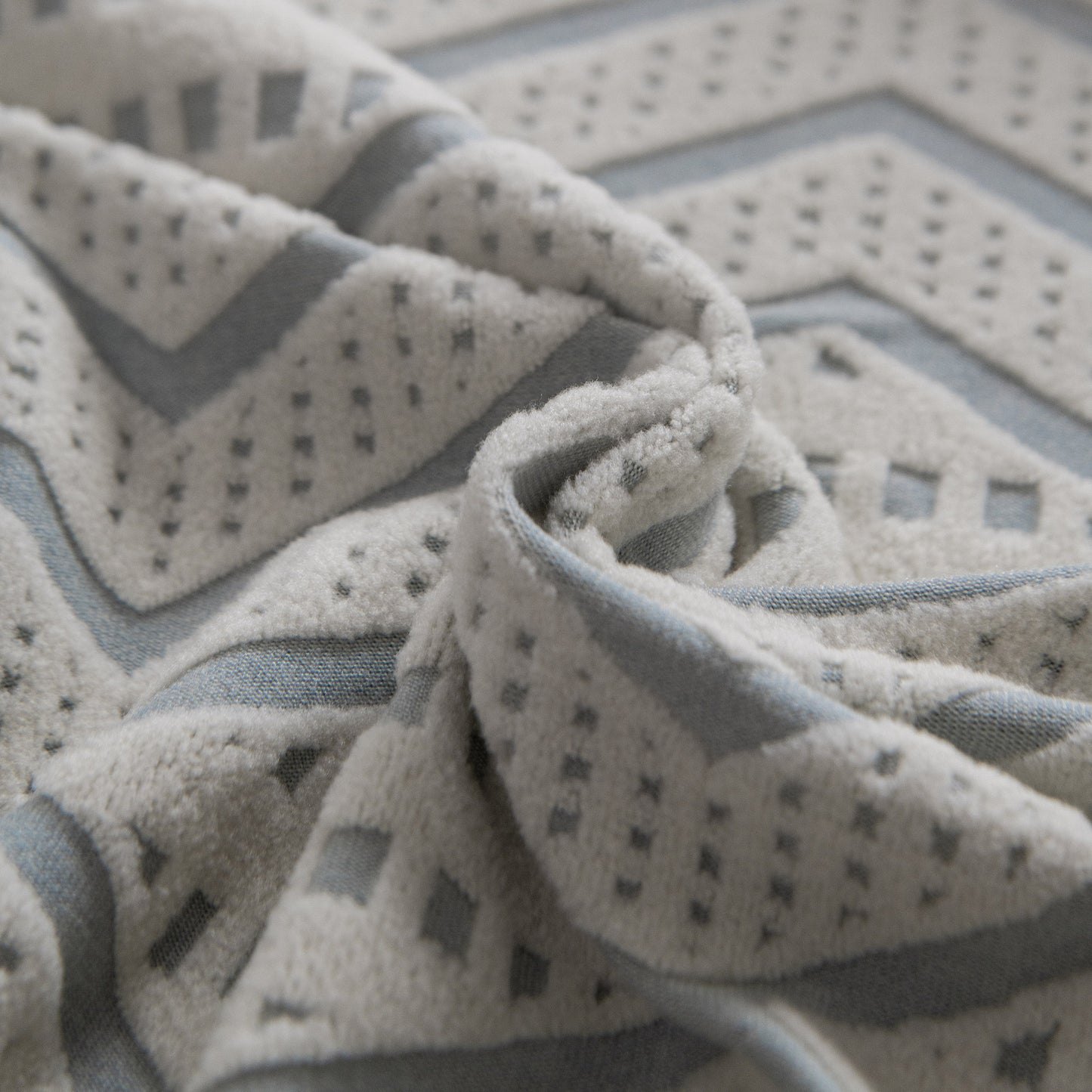 Modern Geometric Jacquard Sofa Slipcover, High Stretch 1-Piece Textured Couch Cover