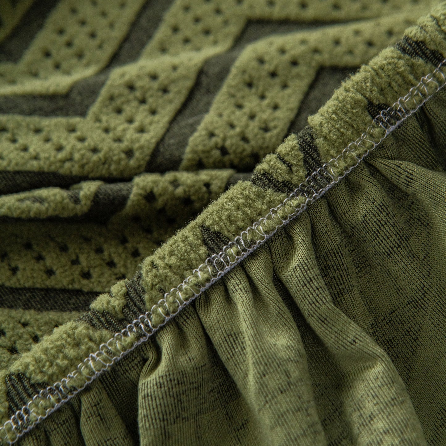 Modern Geometric Jacquard Sofa Slipcover, High Stretch 1-Piece Textured Couch Cover