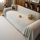 Oversized Classic Textured Herringbone Sofa Throw Cover, Raised Woven Couch Protector