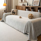 Oversized Classic Textured Herringbone Sofa Throw Cover, Raised Woven Couch Protector
