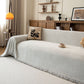 Oversized Classic Textured Herringbone Sofa Throw Cover, Raised Woven Couch Protector