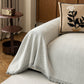 Oversized Classic Textured Herringbone Sofa Throw Cover, Raised Woven Couch Protector