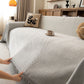 Oversized Classic Textured Herringbone Sofa Throw Cover, Raised Woven Couch Protector