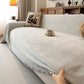 Oversized Classic Textured Herringbone Sofa Throw Cover, Raised Woven Couch Protector