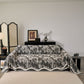 Oversized Abstract Brushstroke Sofa Throw Cover, Woven L Shaped Sectional Couch Cover