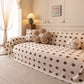Plush Fleece Sofa Cover Throw, Soft Textured Polka Dot Couch Protector Blanket for Pets