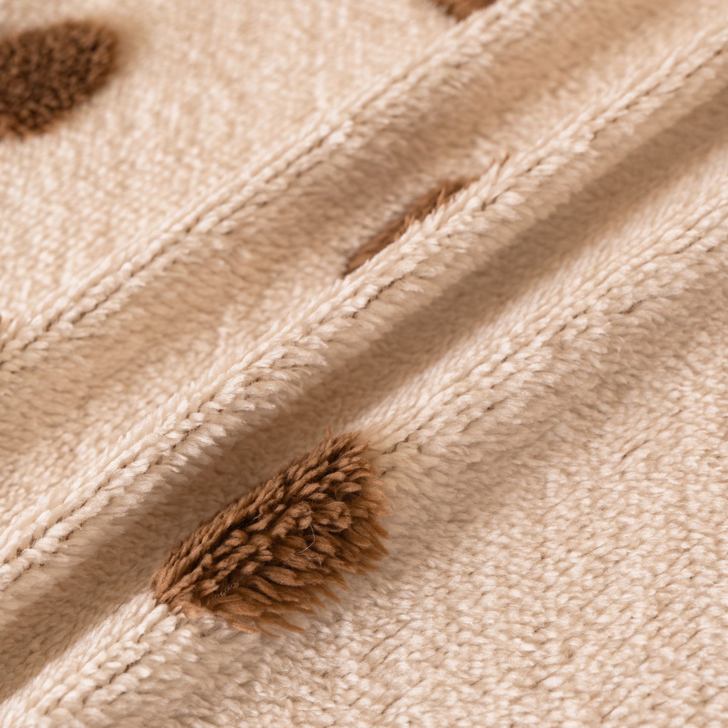 Plush Fleece Sofa Cover Throw, Soft Textured Polka Dot Couch Protector Blanket for Pets