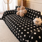 Plush Fleece Sofa Cover Throw, Soft Textured Polka Dot Couch Protector Blanket for Pets