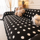 Plush Fleece Sofa Cover Throw, Soft Textured Polka Dot Couch Protector Blanket for Pets