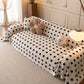 Plush Fleece Sofa Cover Throw, Soft Textured Polka Dot Couch Protector Blanket for Pets