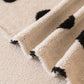Plush Fleece Sofa Cover Throw, Soft Textured Polka Dot Couch Protector Blanket for Pets