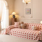 Plush Fleece Sofa Cover Throw, Soft Textured Polka Dot Couch Protector Blanket for Pets