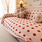 Plush Fleece Sofa Cover Throw, Soft Textured Polka Dot Couch Protector Blanket for Pets