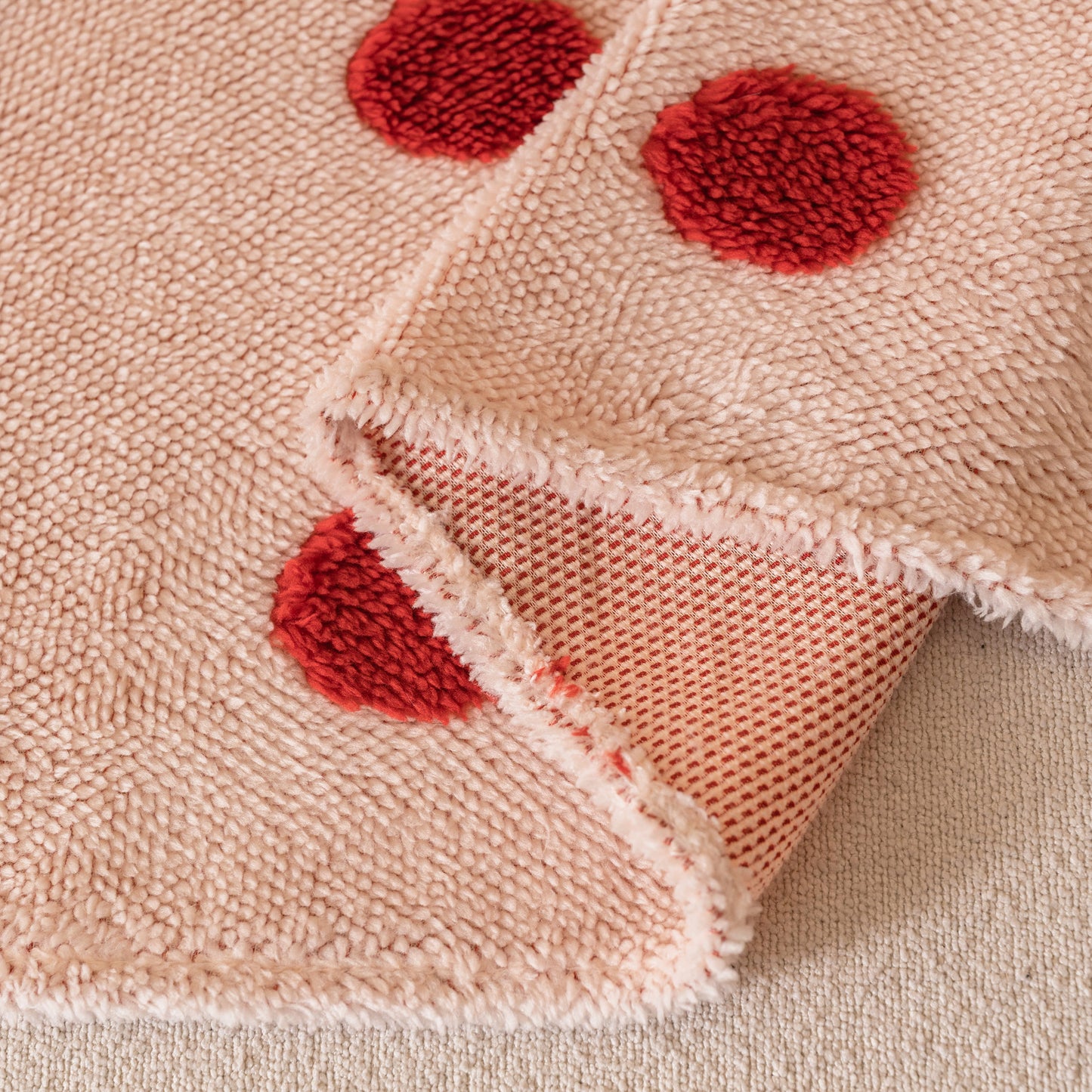 Plush Fleece Sofa Cover Throw, Soft Textured Polka Dot Couch Protector Blanket for Pets