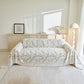 Boho Botanical Plush Sofa Throw Cover, Textured Leaf Pattern Slip Covers for Furniture