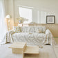 Boho Botanical Plush Sofa Throw Cover, Textured Leaf Pattern Slip Covers for Furniture
