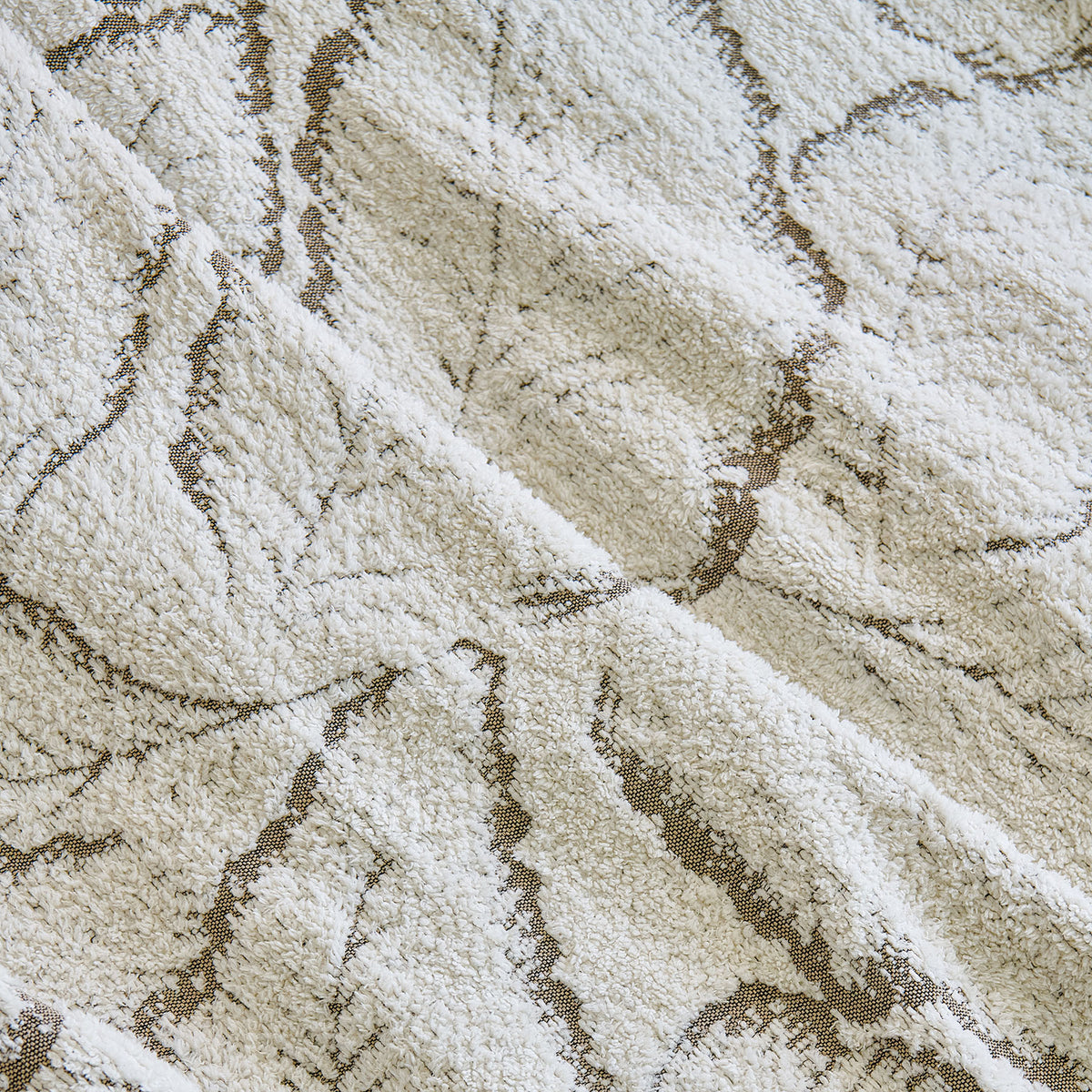 Boho Botanical Plush Sofa Throw Cover, Textured Leaf Pattern Slip Covers for Furniture