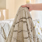 Boho Botanical Plush Sofa Throw Cover, Textured Leaf Pattern Slip Covers for Furniture