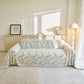 Boho Botanical Plush Sofa Throw Cover, Textured Leaf Pattern Slip Covers for Furniture