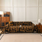 Modern Boho Chenille Sofa Cover Throw Blanket, Abstract Geometric Pattern Couch Cover