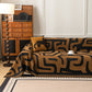 Modern Boho Chenille Sofa Cover Throw Blanket, Abstract Geometric Pattern Couch Cover