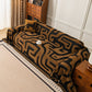 Modern Boho Chenille Sofa Cover Throw Blanket, Abstract Geometric Pattern Couch Cover