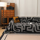 Modern Boho Chenille Sofa Cover Throw Blanket, Abstract Geometric Pattern Couch Cover
