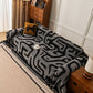 Modern Boho Chenille Sofa Cover Throw Blanket, Abstract Geometric Pattern Couch Cover